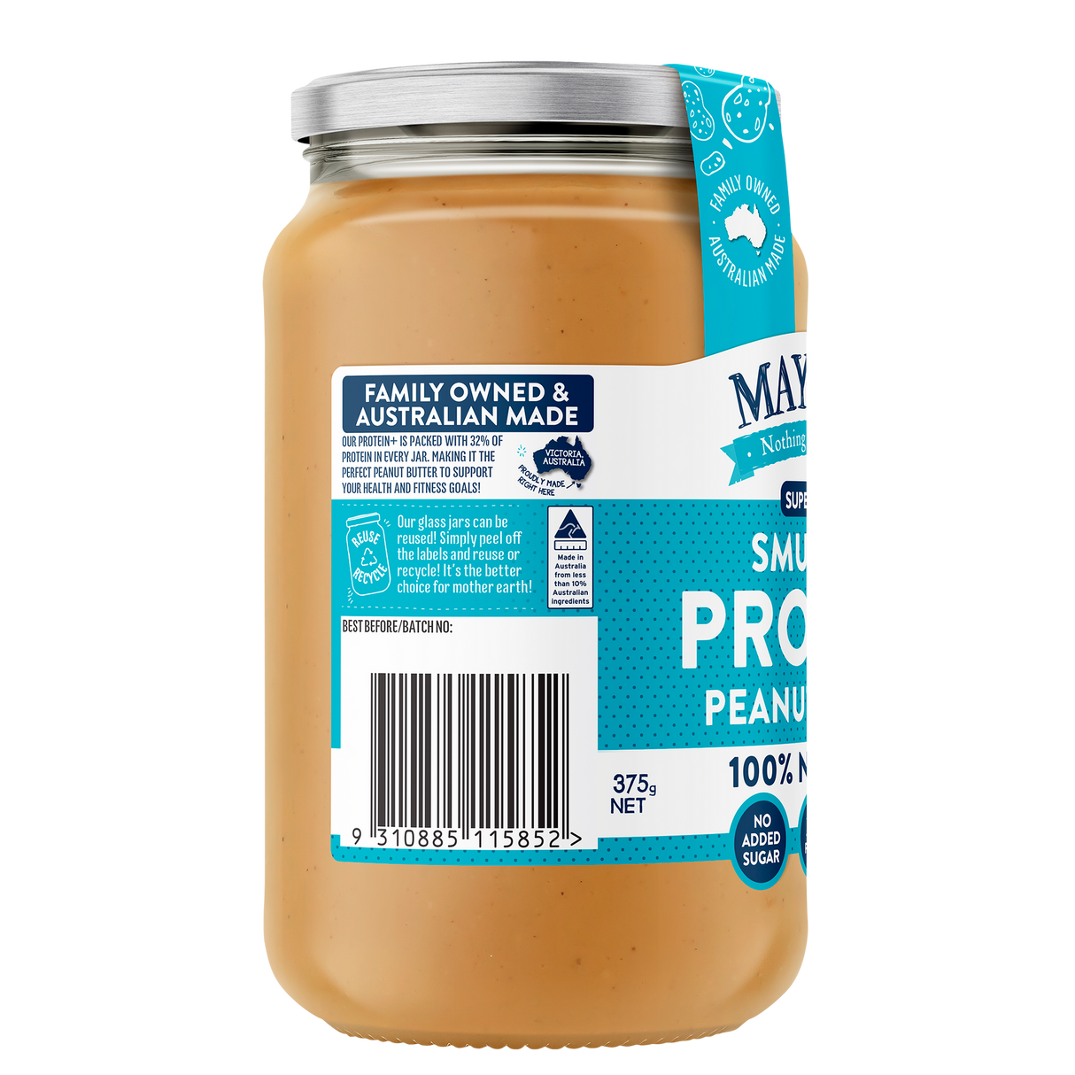 Mayver's Protein Plus Peanut Butter 375g x6