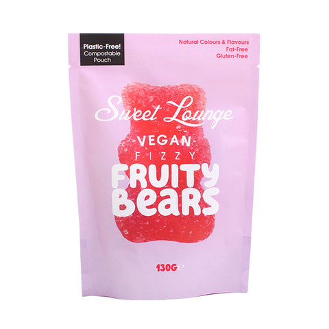 Sweet Lounge Vegan Fizzy Fruity Bears 130g x 8 Packs