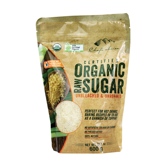 Chef's Choice Certified Organic Raw Sugar 600g