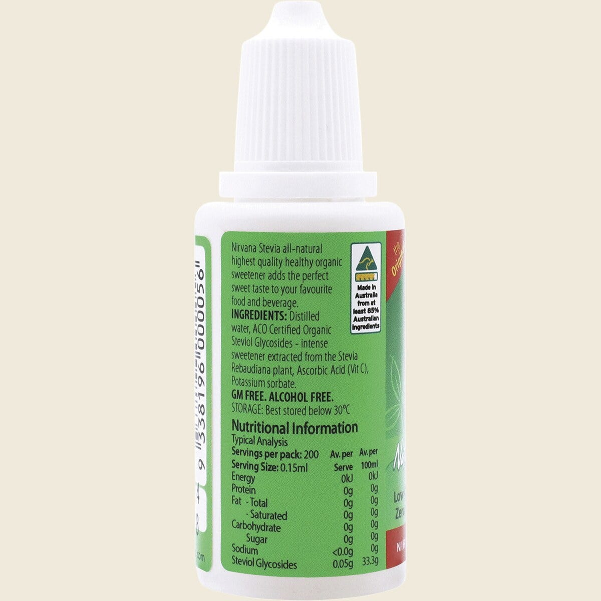 Nirvana Organic Stevia Liquid 30ml