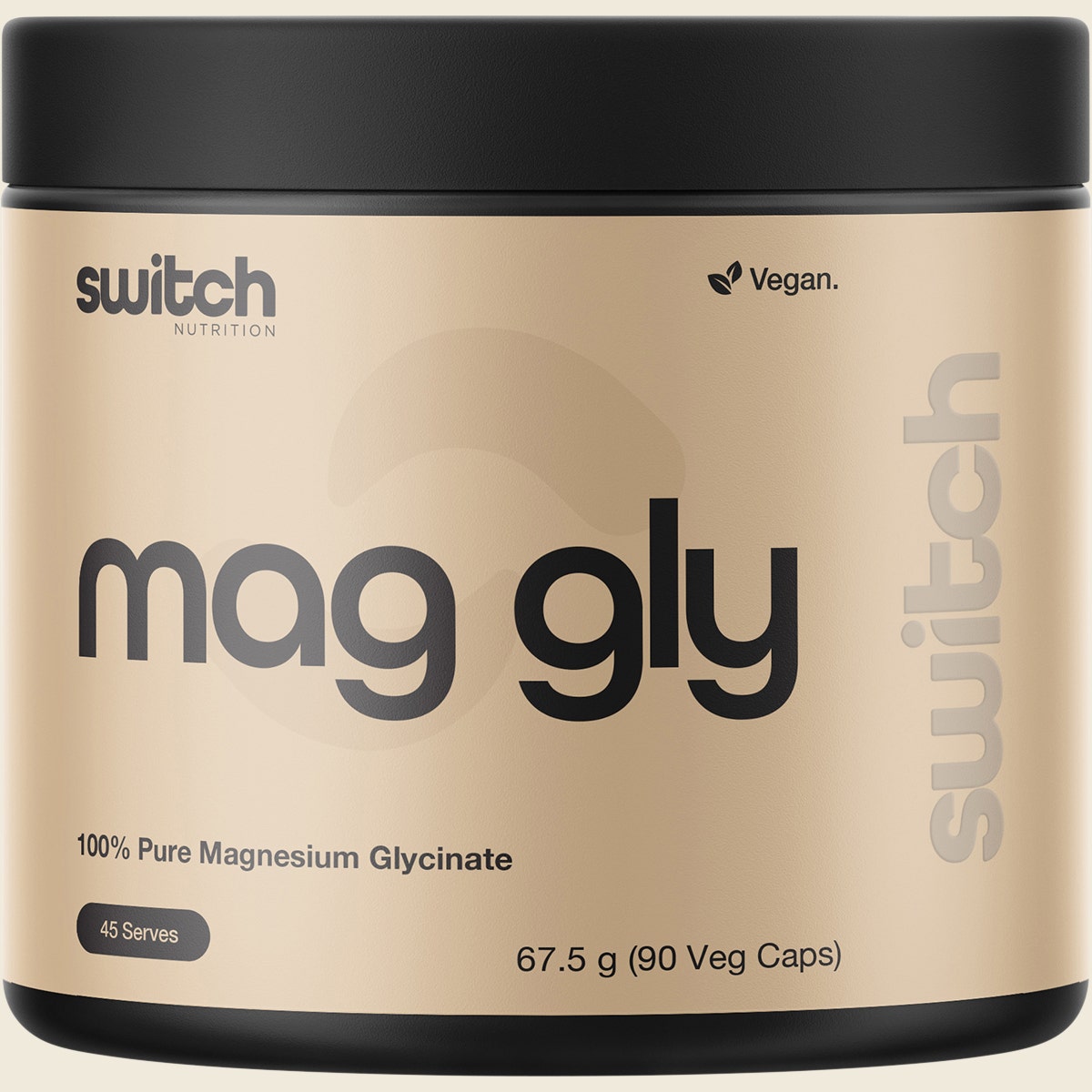 Switch Nutrition Mag Gly 100% Pure Magnesium Glycinate 90 Capsules