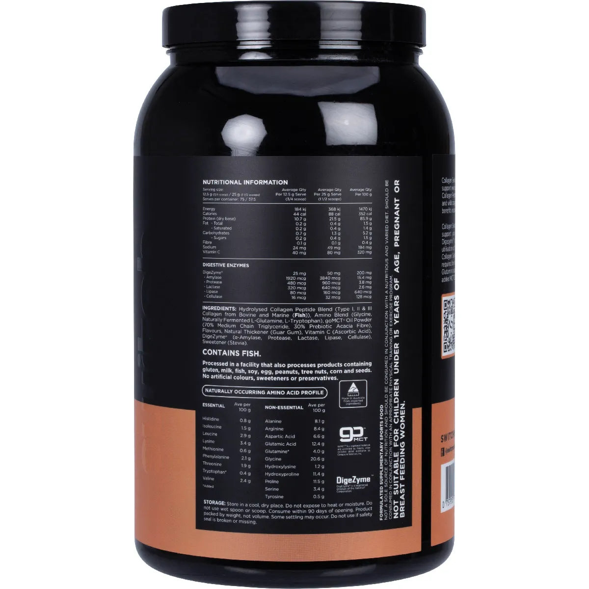 Switch Nutrition Hydrolysed Collagen Protein Vanilla Creme