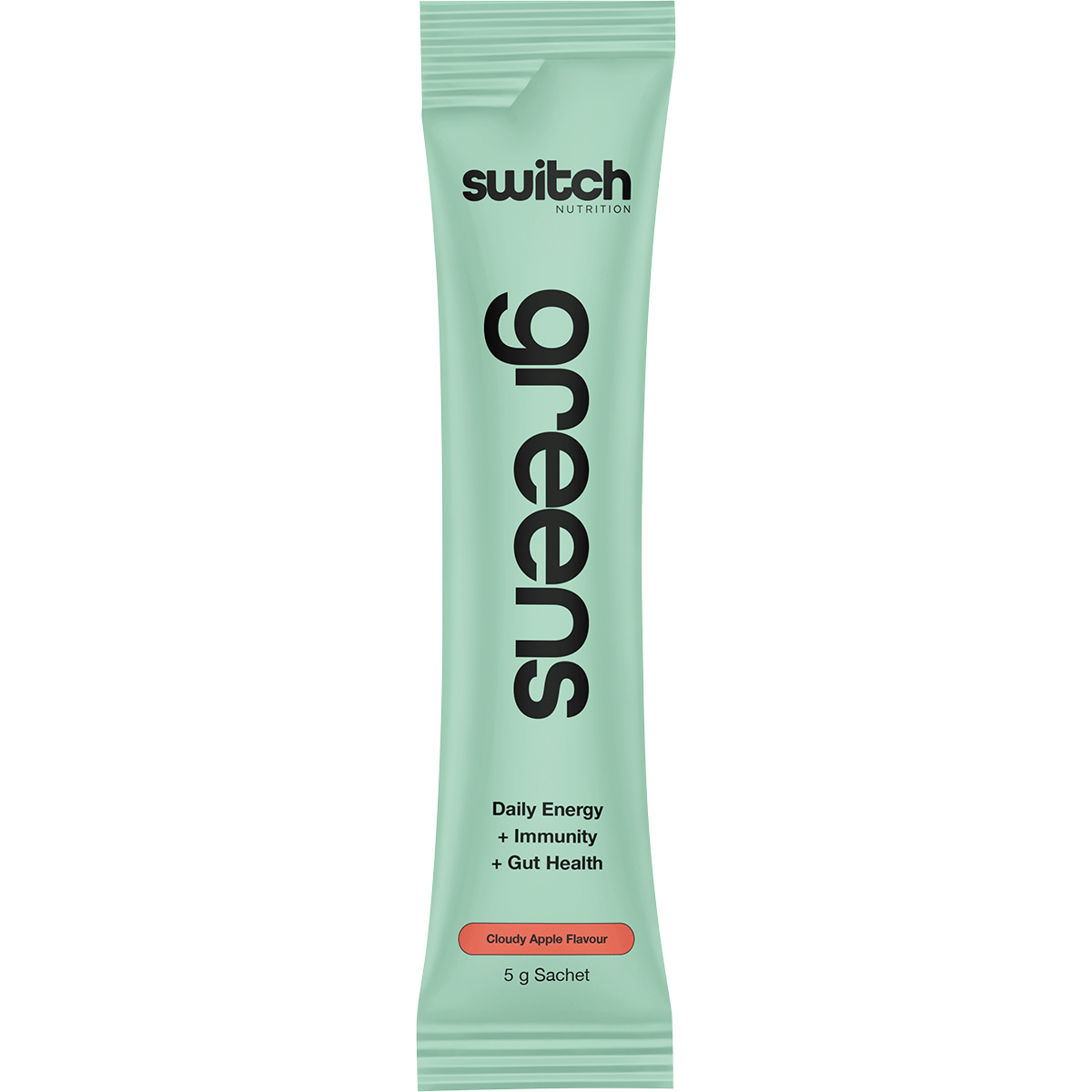 Switch Nutrition Greens Sachets Cloudy Apple 20x5g – front packaging