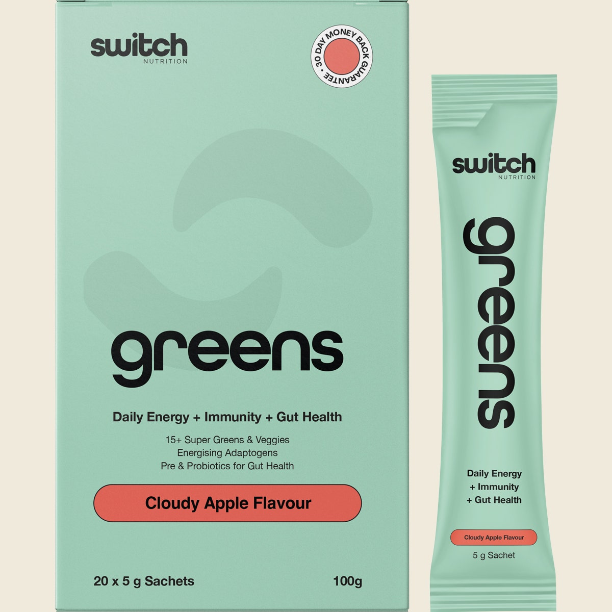 Switch Nutrition Greens Sachets Cloudy Apple 20x5g