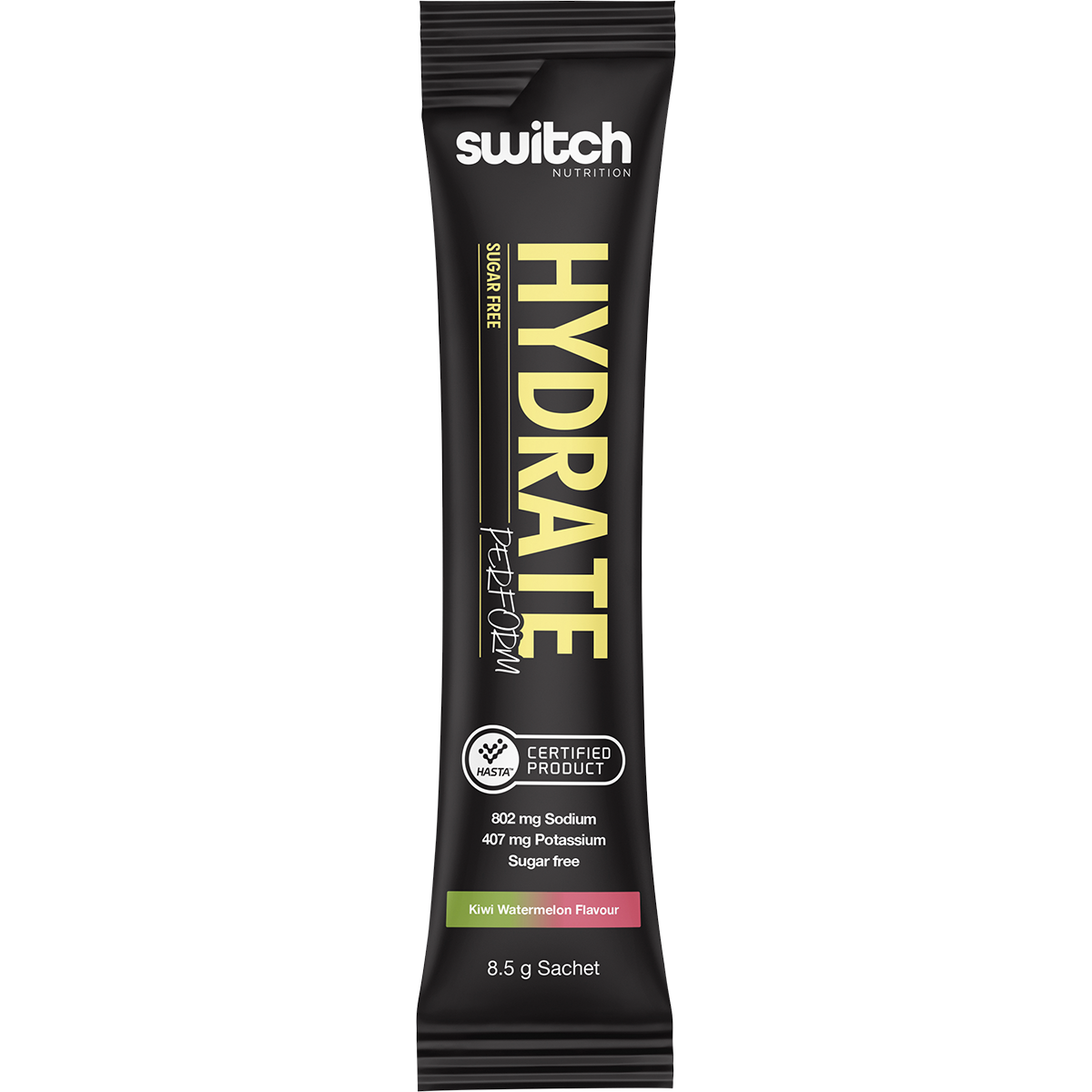 Switch Nutrition Perform Hasta Hydrate Sugar Free Kiwi Watermelon 20x8.5g – additional product view