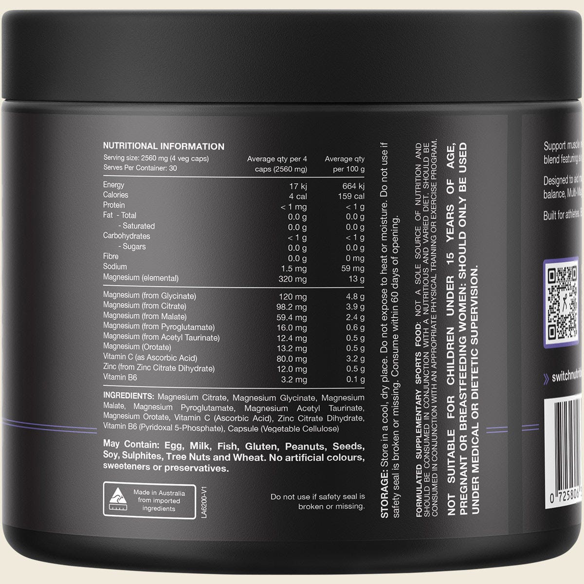 Switch Nutrition Perform Hasta Multi-Mag 120 Caps