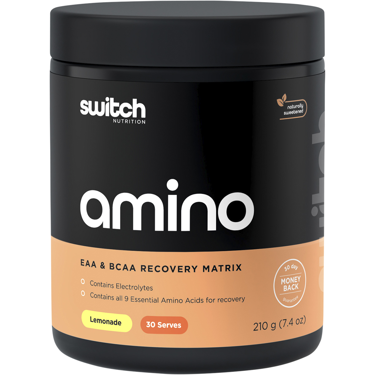 Switch Nutrition Amino EAA & BCAA Electrolyte Recovery 210g Lemonade – front packaging