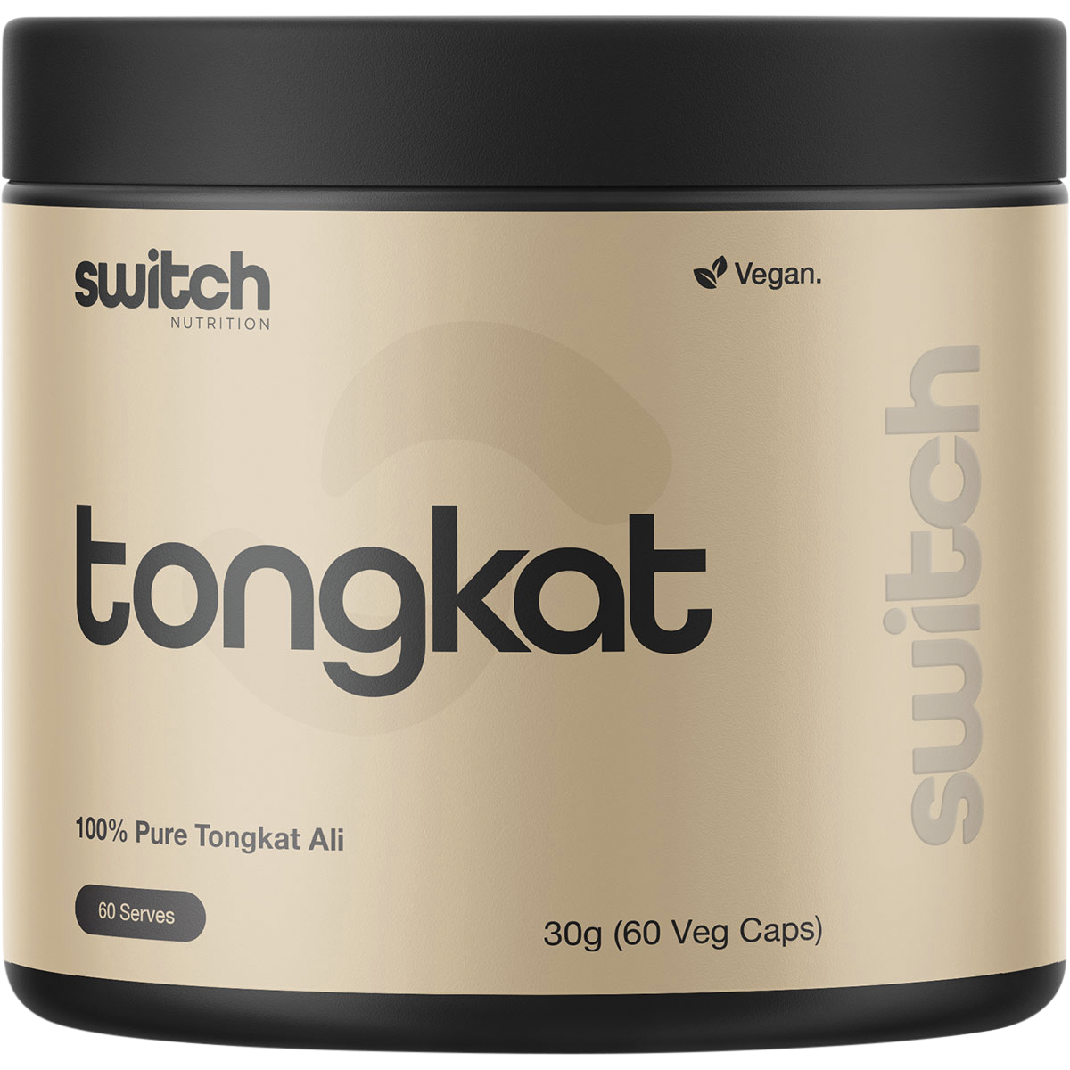 Switch Nutrition Tongkat Ali 100% Pure Tongkat Ali 60 Caps – front packaging