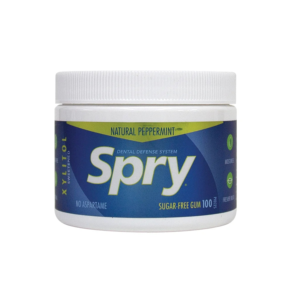 Spry Xylitol Chewing Gum (Sugar Free) Peppermint 100 pcs