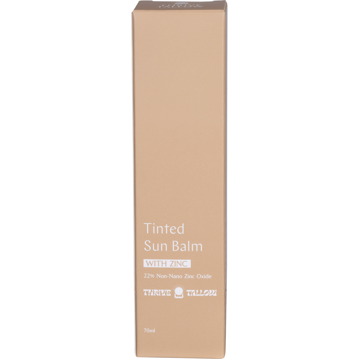 Thrive Tallow Tinted Sun Balm with Zinc 70ml - box packaging