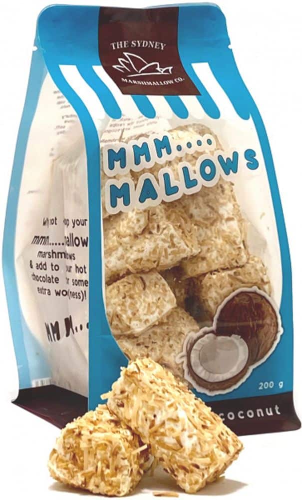 The Sydney Marshmallow Co Toasted Coconut Marshmallow Gluten Free 200g Front