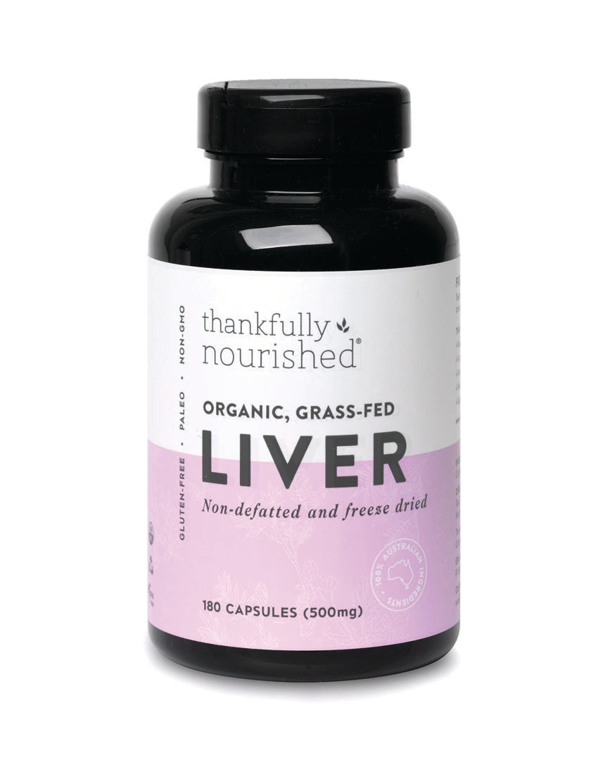 Thankfully Nourished Organic Grass Fed Liver 180c