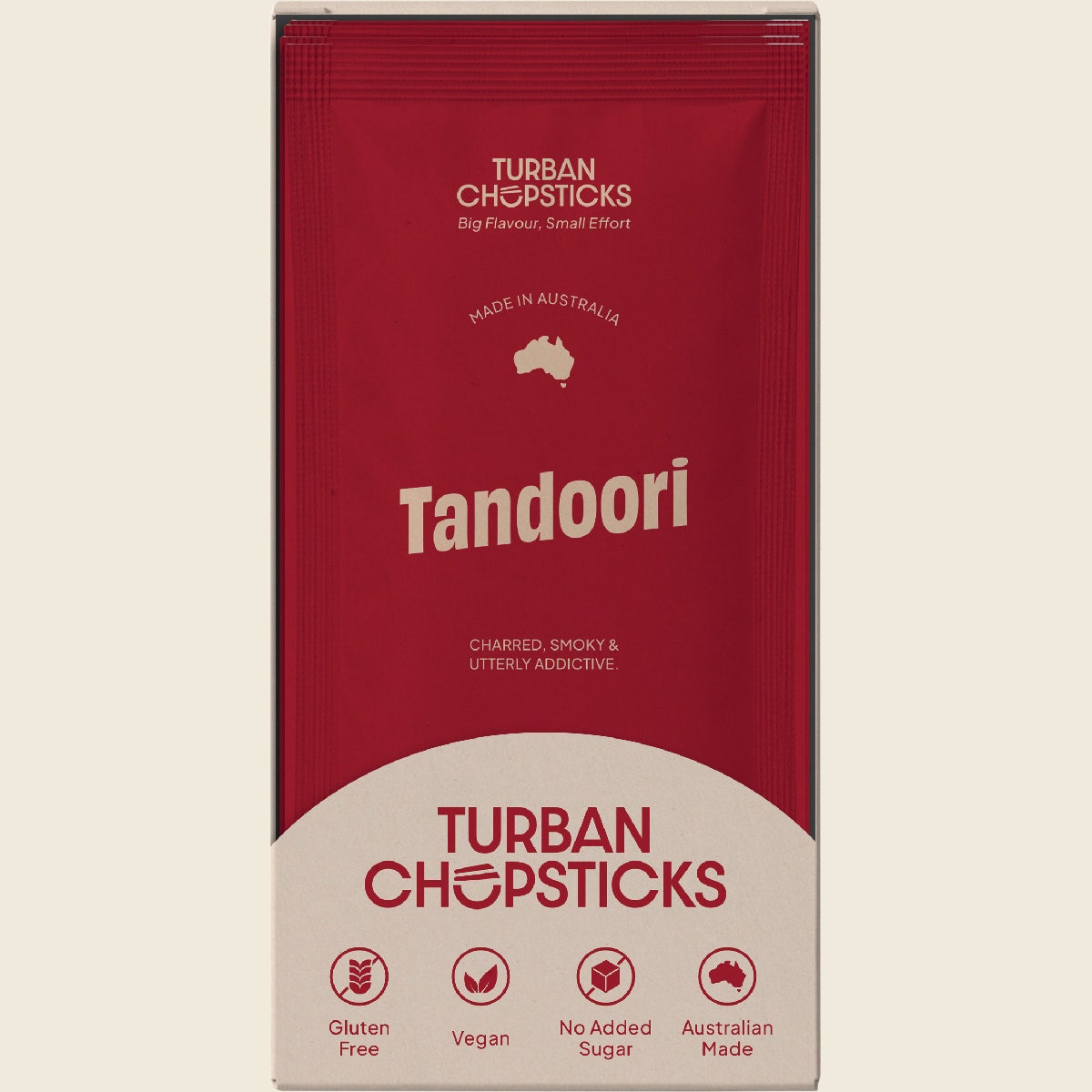 Turban Chopsticks Tandoori curry paste 80g retail display packaging