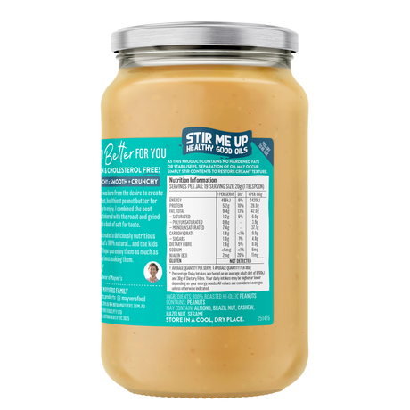 Mayver's Peanut Butter Unsalted Smunchy 375g x6