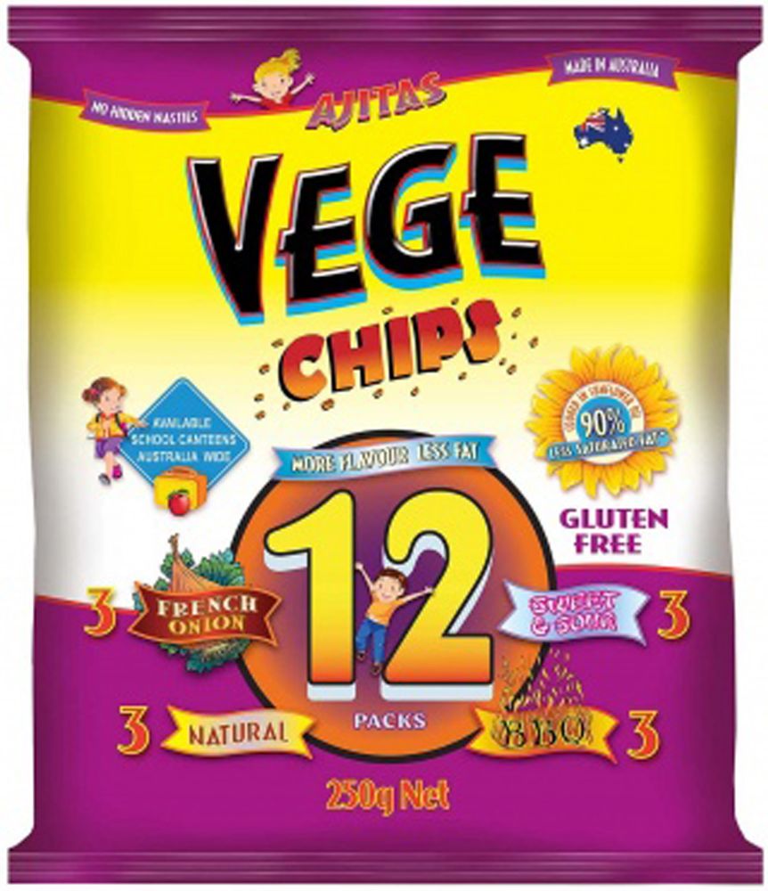 Vege Chips Multi Pack W/F G/F 12x250g