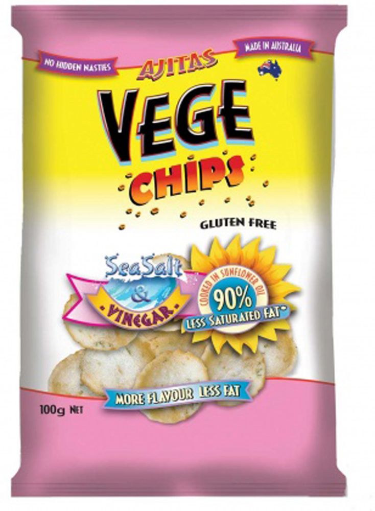 Vege Chips Sea Salt & Vinegar 6x100g