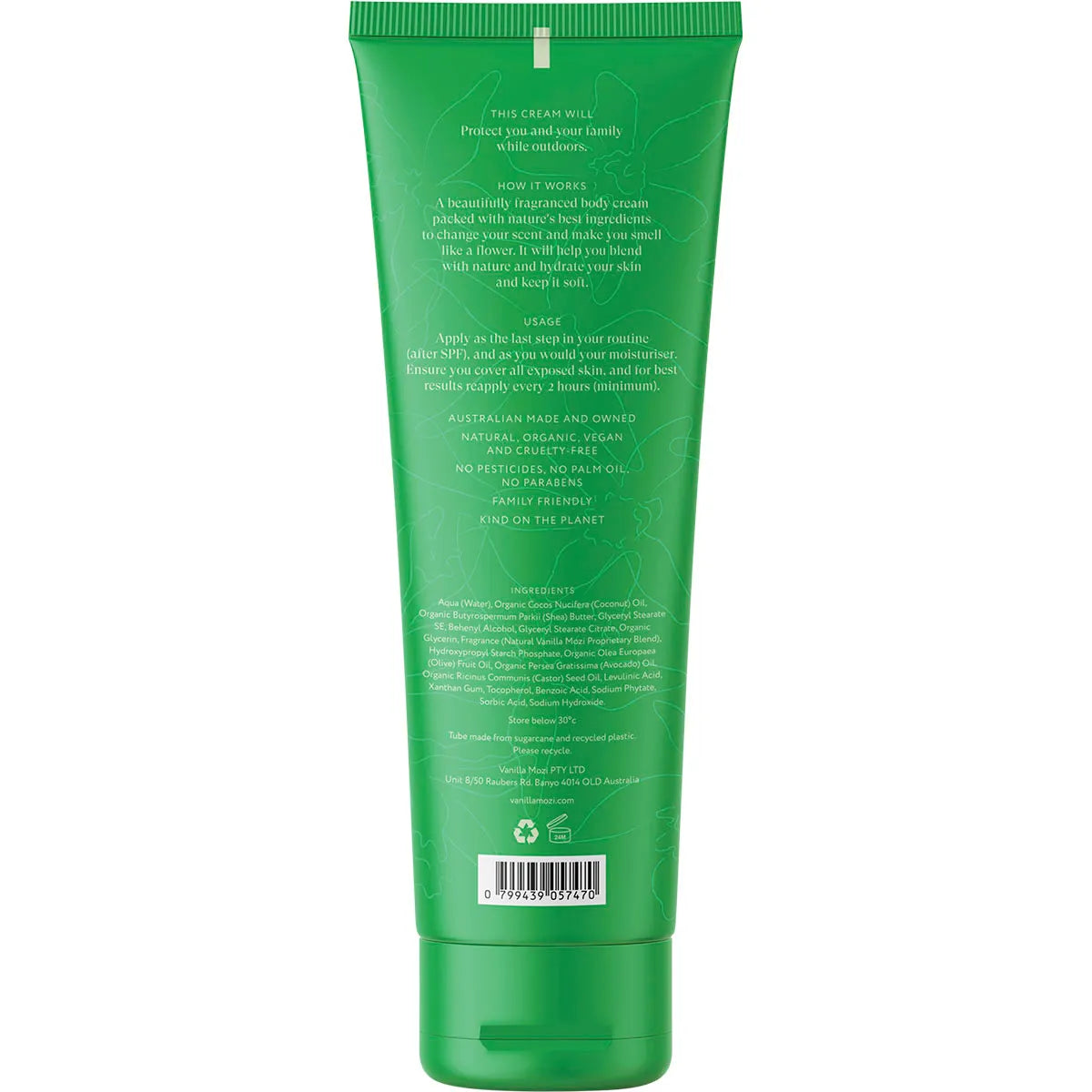 Vanilla Mozi Outdoor Body Cream Vanilla & Spearmint