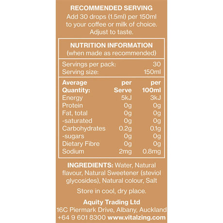 Vital Zing Café Drops Caramel 40ml