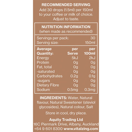 Vital Zing Café Drops Hazelnut 40ml