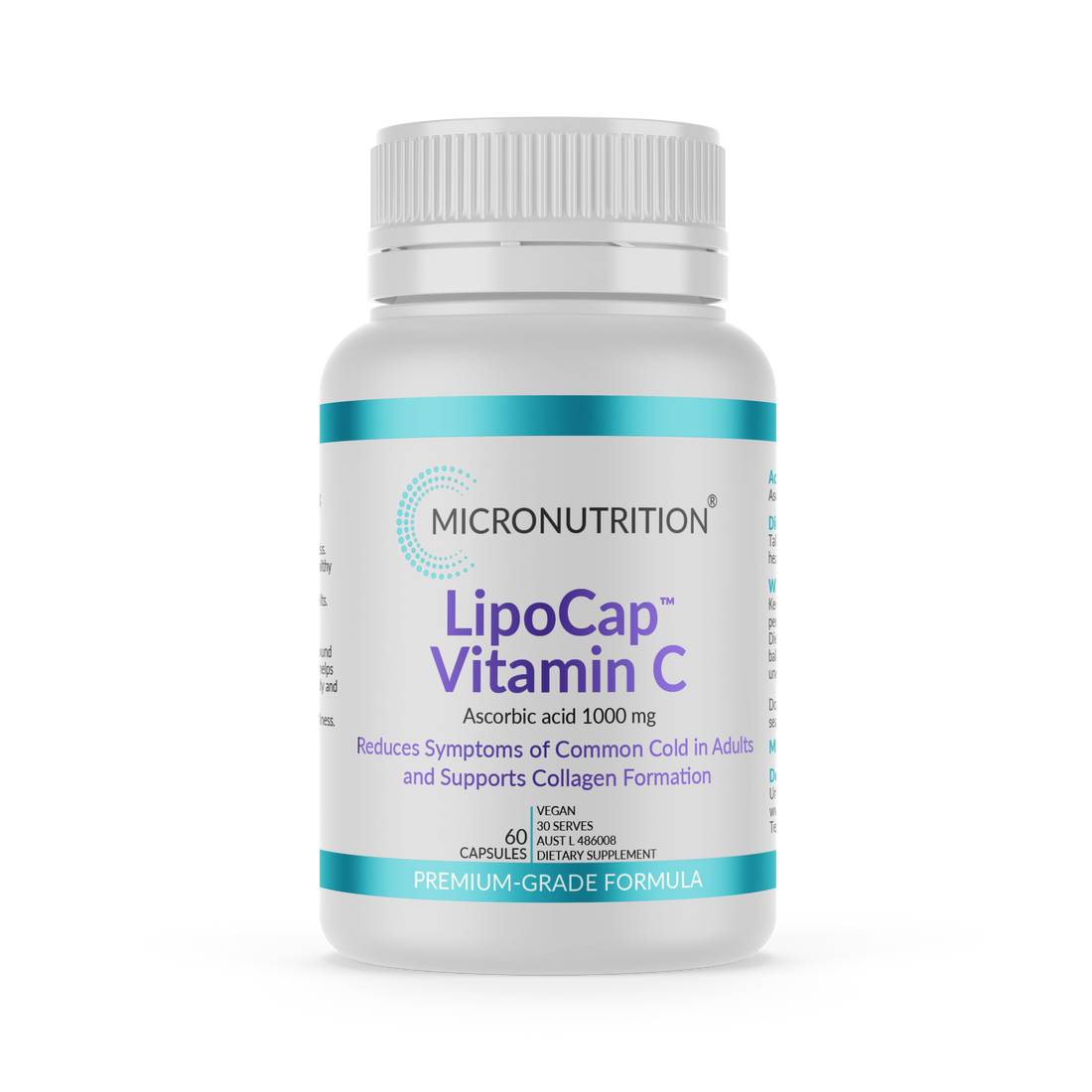 Micronutrition LipoCap Vitamin C 60 Vege Caps Front