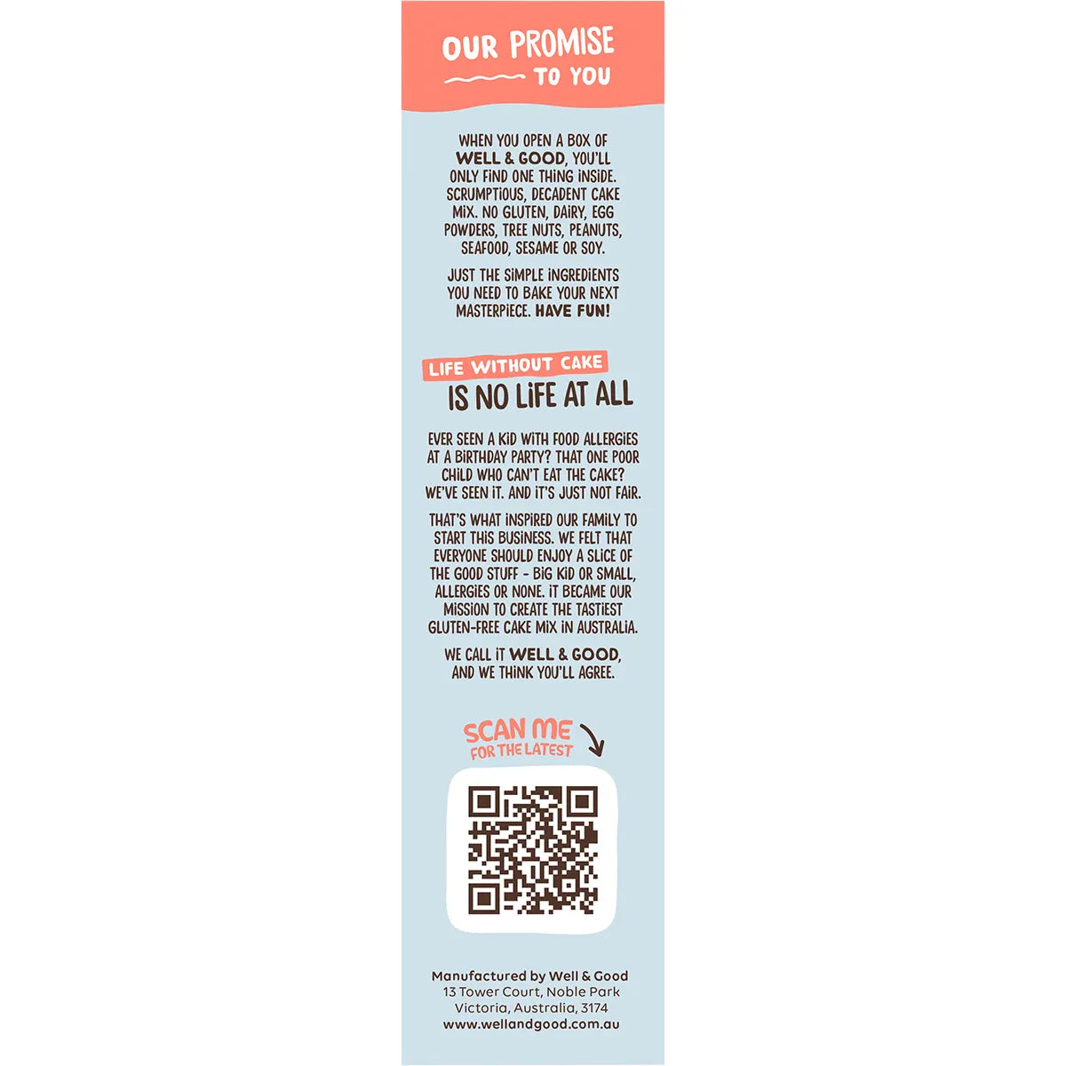 Well & Good Vanilla Cupcake Mix with Icing & Sprinkles 510g