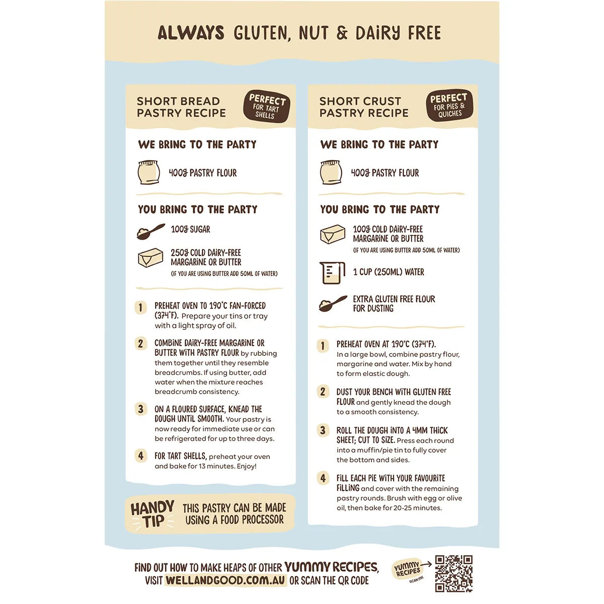 Well & Good Pastry Flour Blend 400g