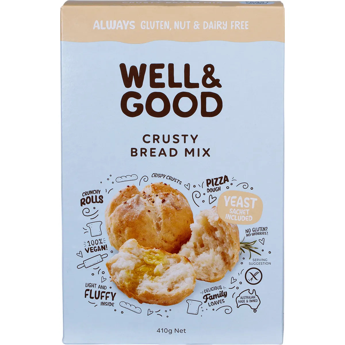 Well & Good Crusty Bread Mix 410g
