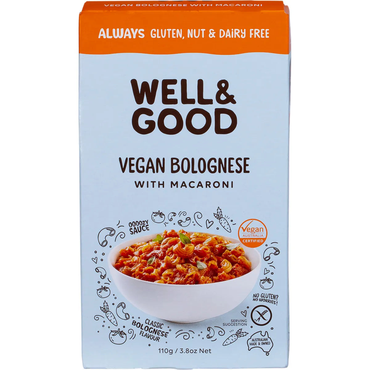 Well & Good Vegan Bolognese with Macaroni 110g