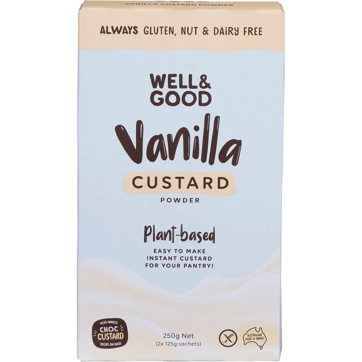 Well & Good Plant Based Vanilla Custard Powder 250g