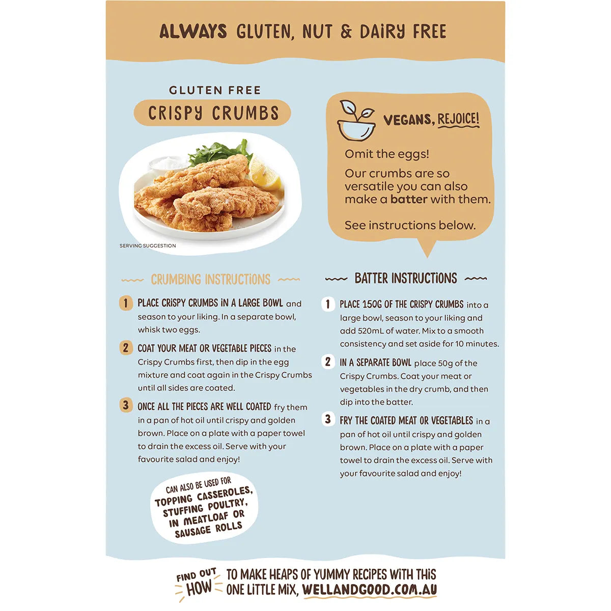 Well & Good Crispy Crumbs 300g