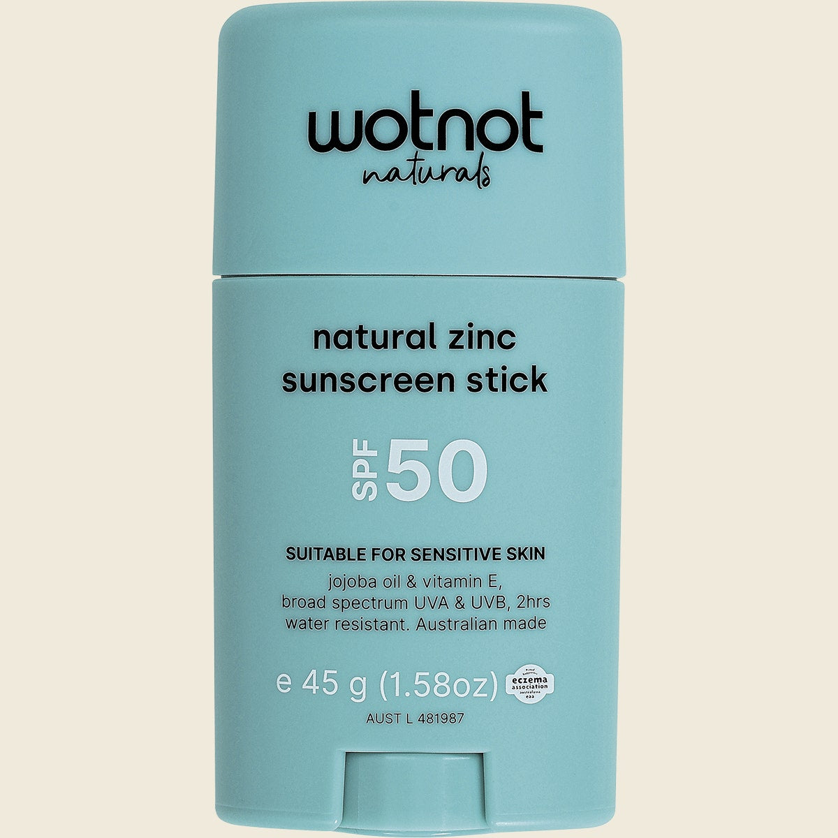 Wotnot Natural Zinc Sunscreen Stick SPF 50 45g