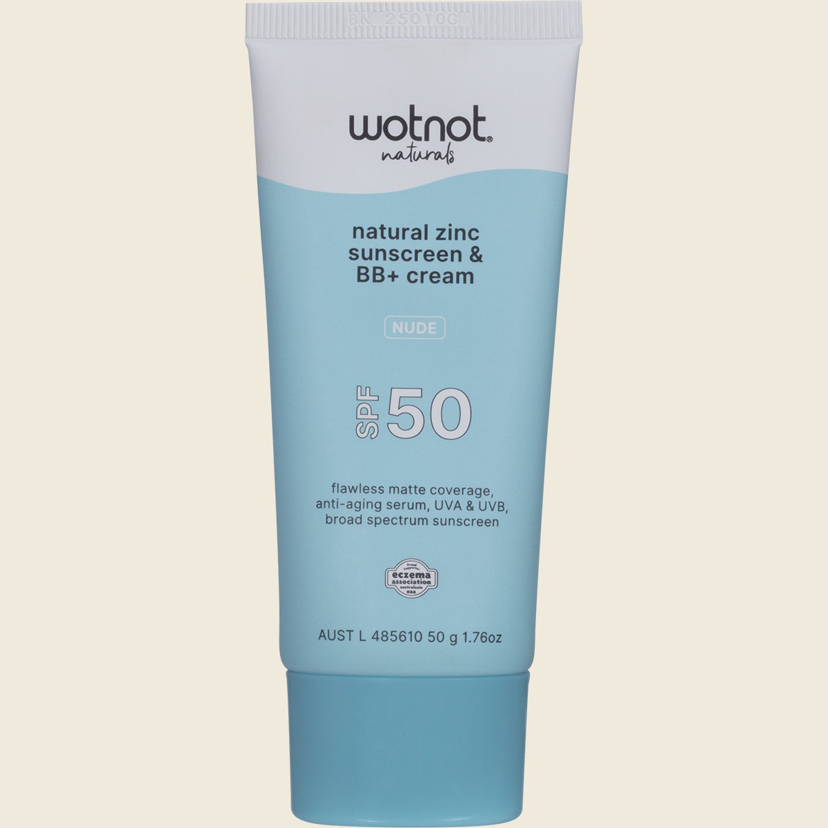 Wotnot Natural Zinc Sunscreen & BB+ Cream SPF 50 Nude 50g