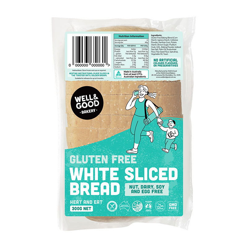 Well & Good Gluten Free Sliced White Bread 300g