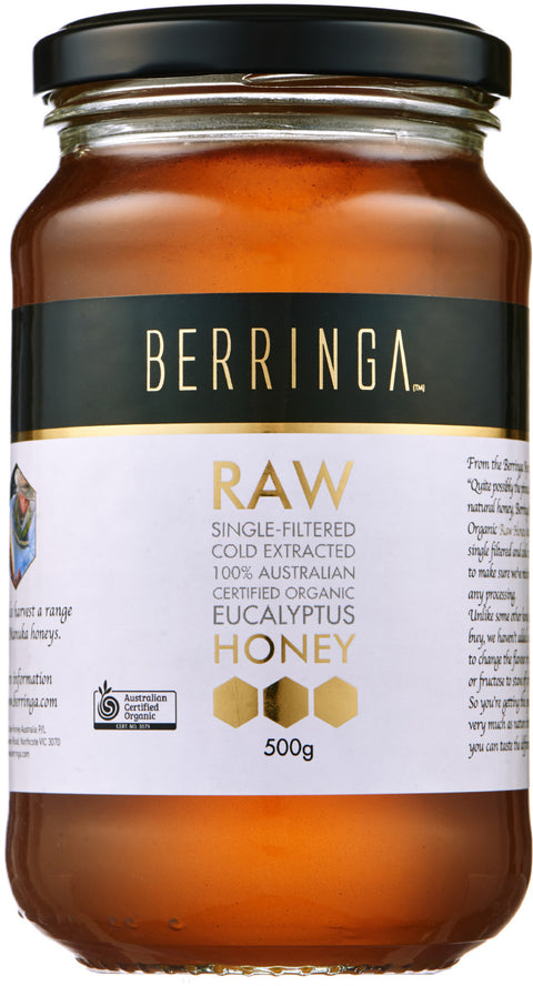 Berringa Honey Eucalyptus Raw Organic 500g