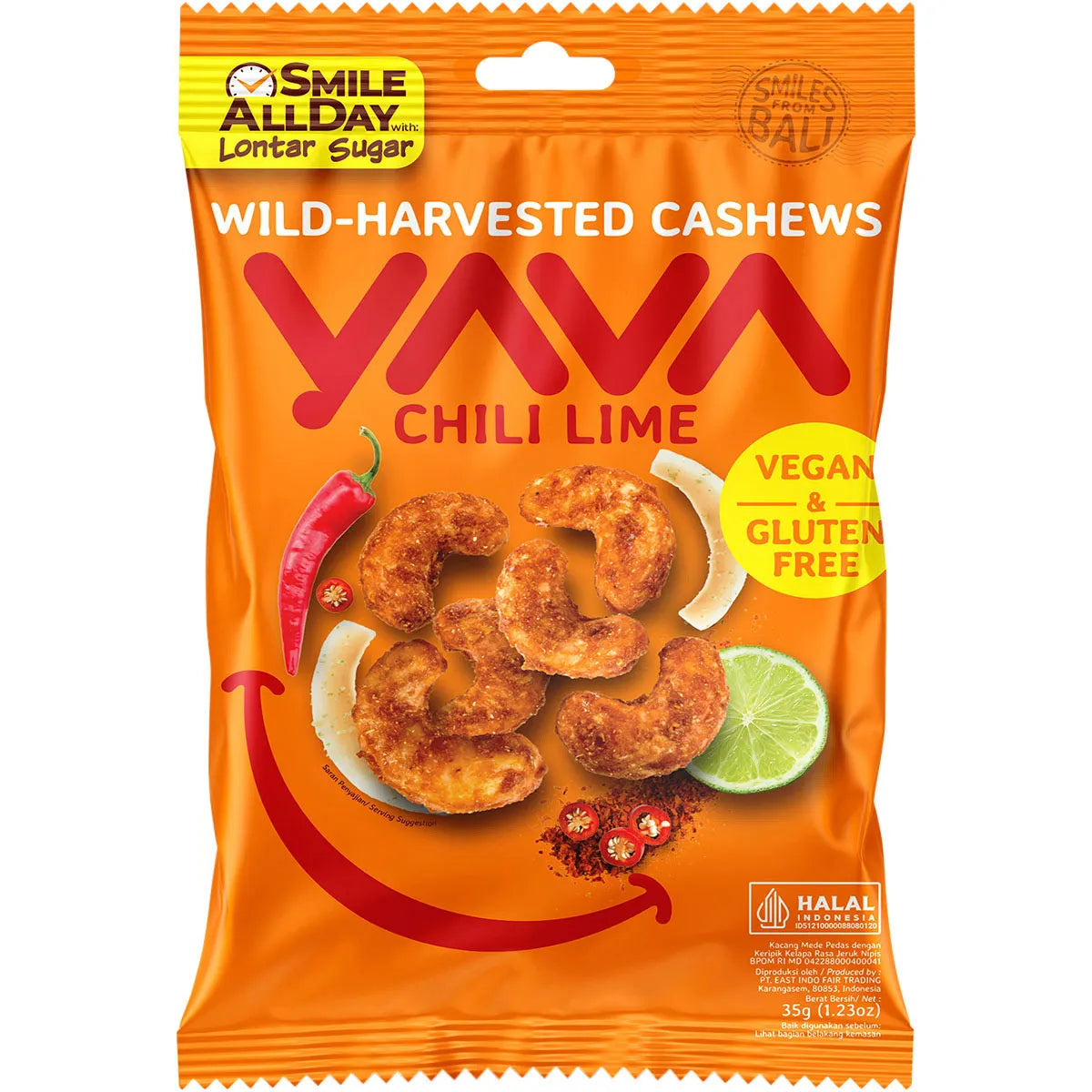 Yava Wild-Harvested Cashews Chili Lime 35g x 10