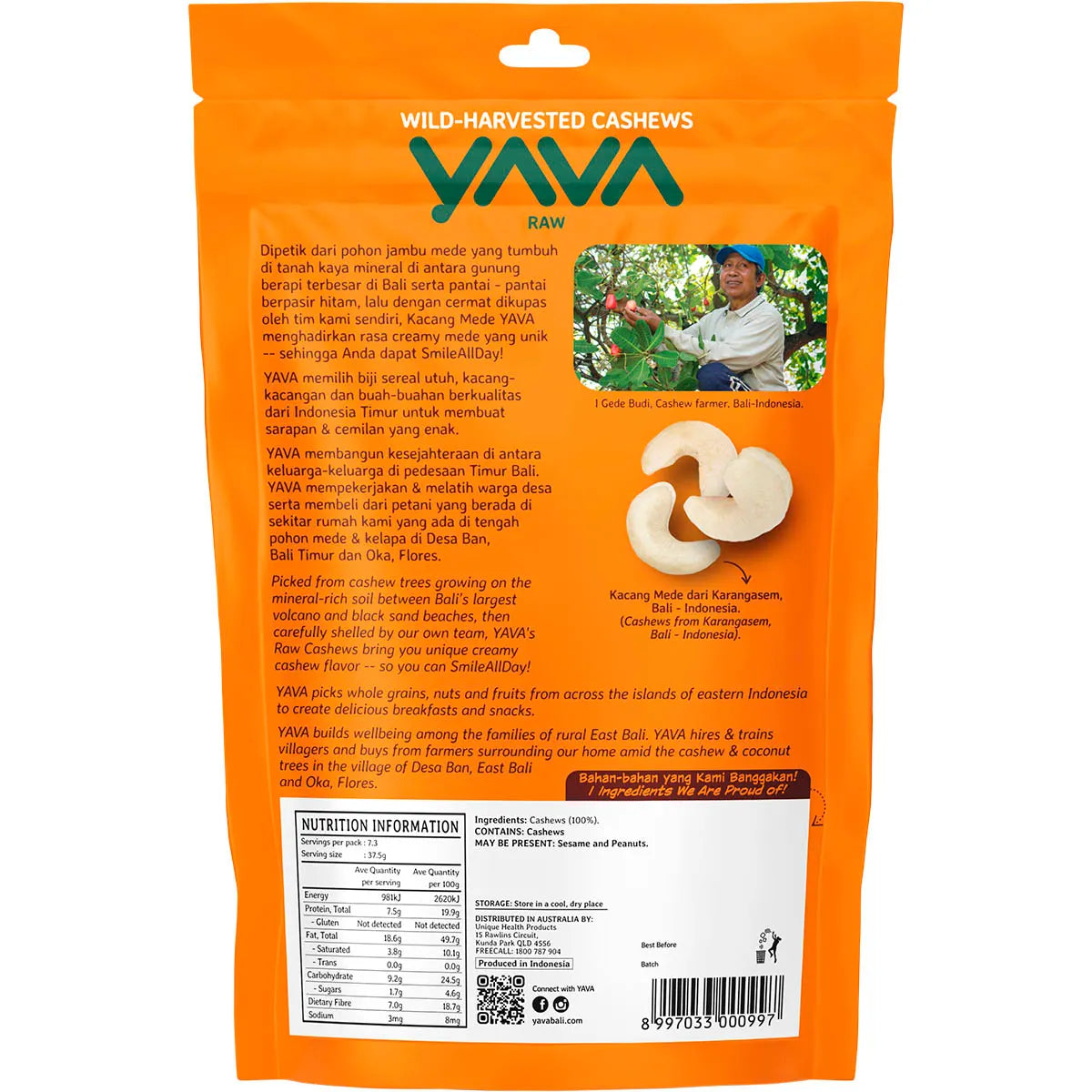 Yava Wild-Harvested Cashews Raw