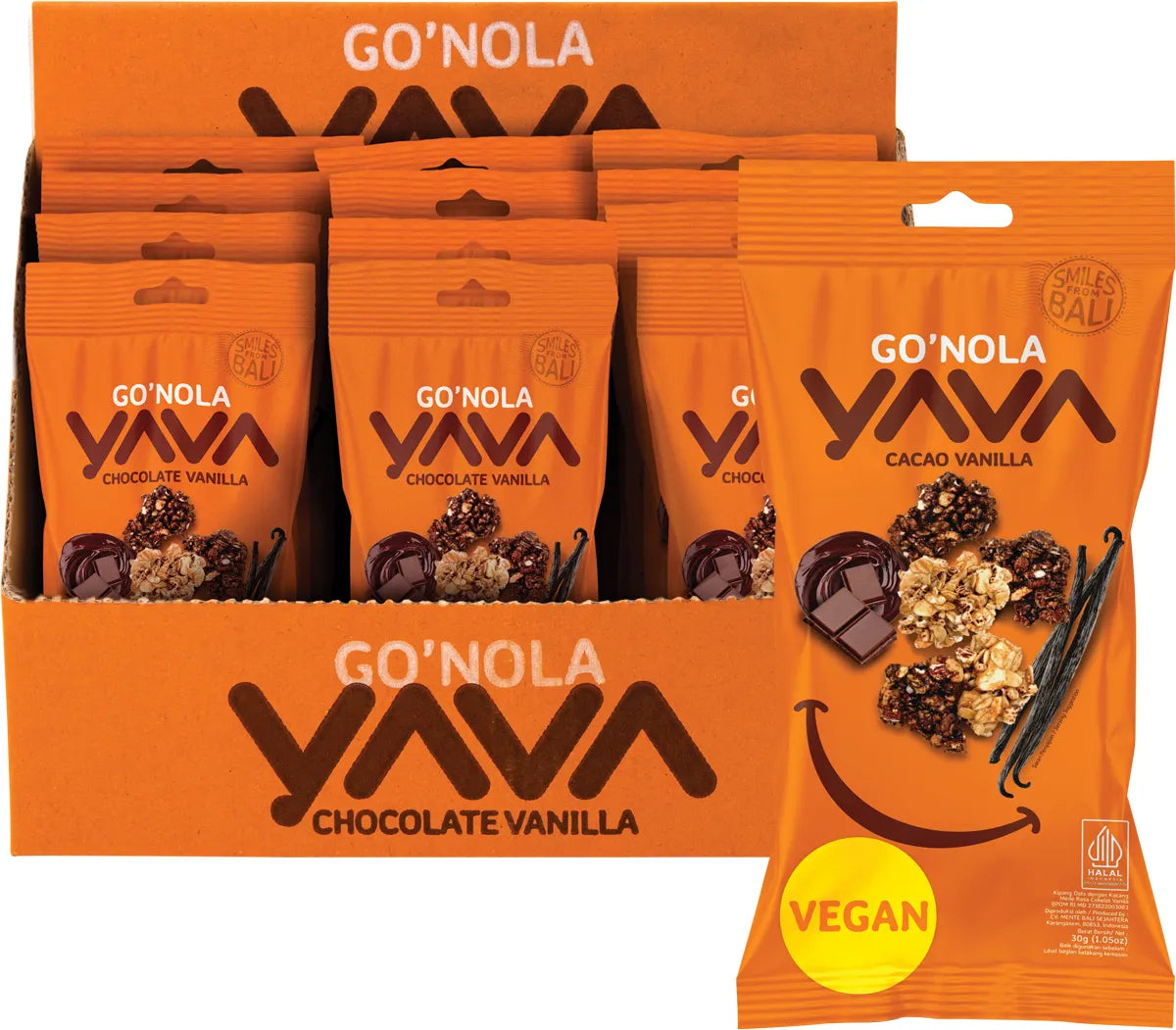 Yava Go'Nola Cacao Vanilla 30g x 12