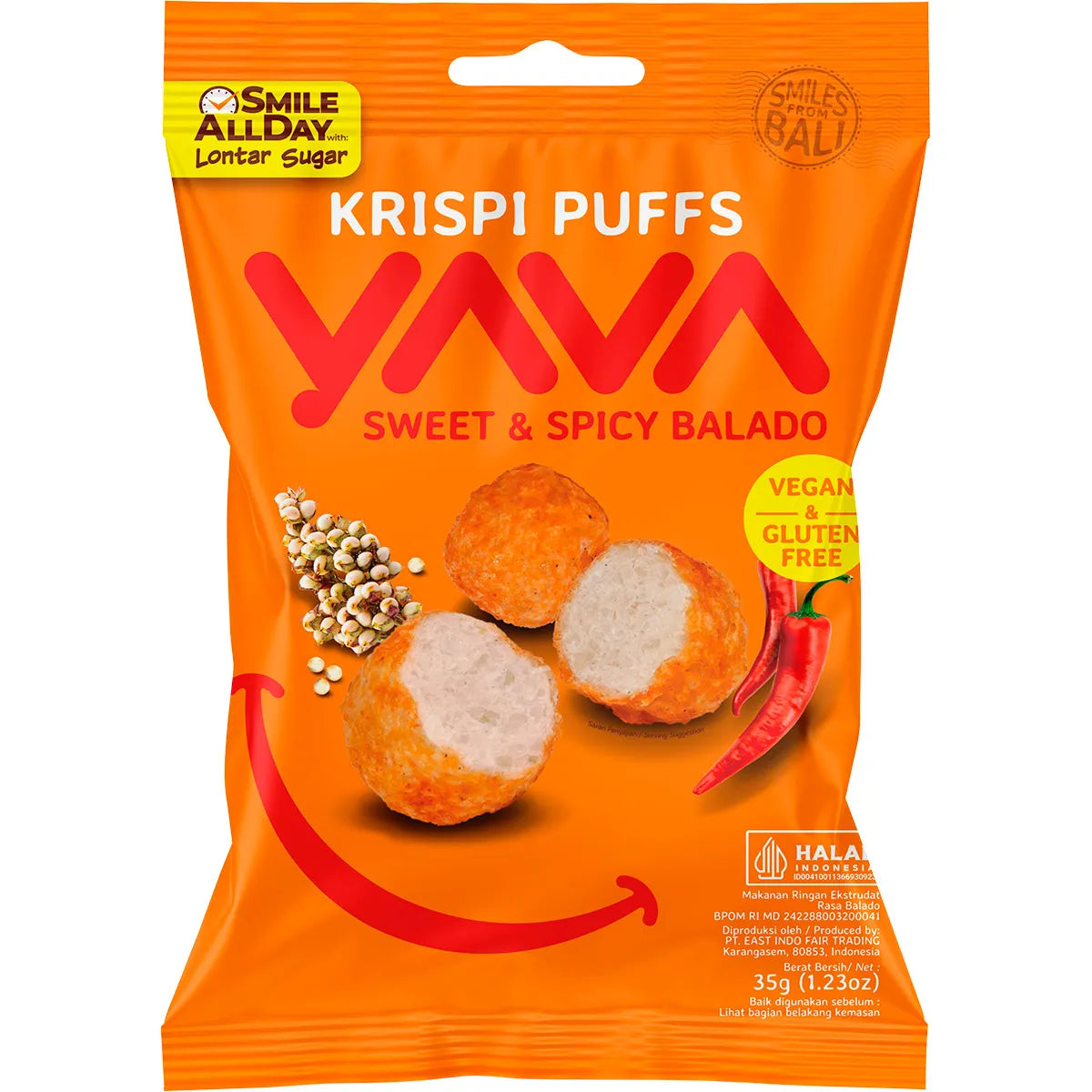 Yava Krispi Puffs Sweet & Spicy Balado 35g