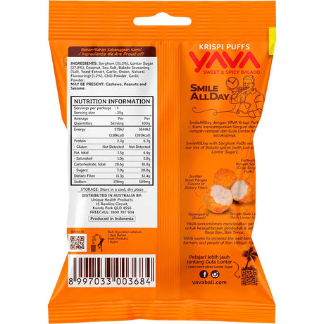 Yava Krispi Puffs Sweet & Spicy Balado 35g
