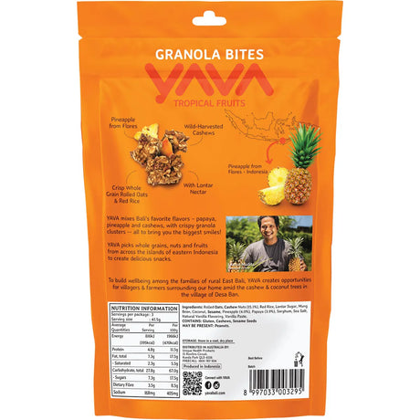 Yava Granola Bites Tropical Fruits 125g