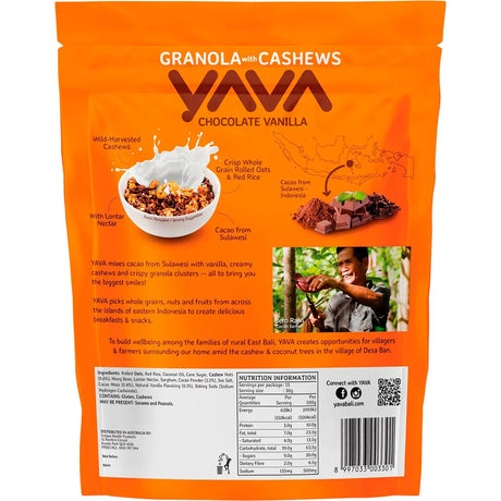 Yava Granola with Cashews Chocolate Vanilla 400g