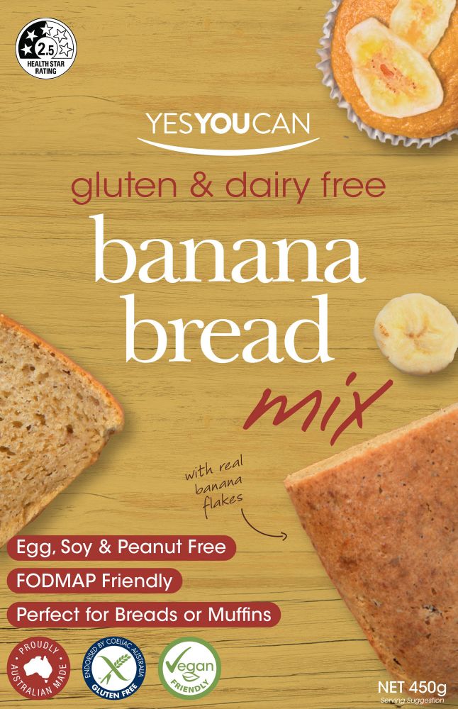 YesYouCan Banana Bread Mix Gluten Free 400g