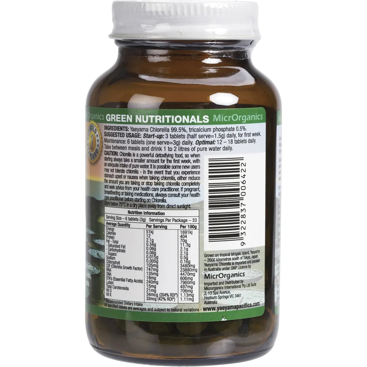 Green Nutritionals Chlorella (500mg) 200 Tabs