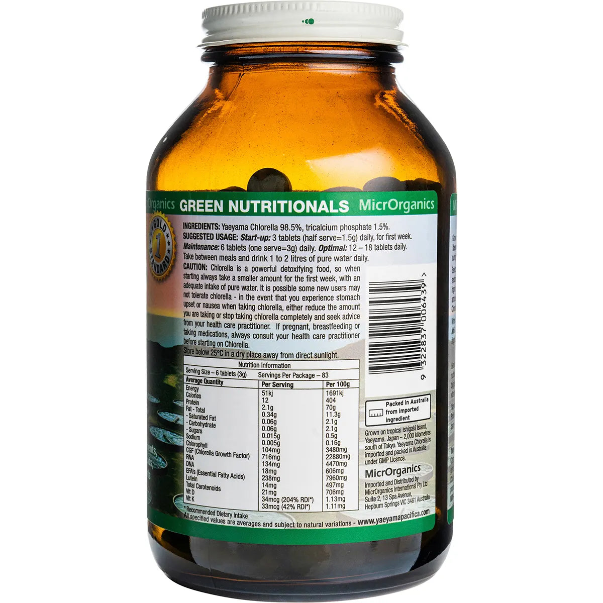 Green Nutritionals Chlorella (500mg) 500 Tabs