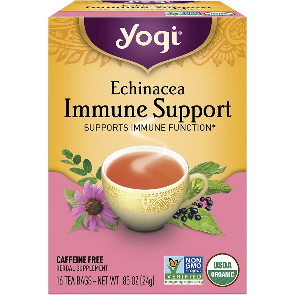 Yogi Tea Echinacea Immune Support Herbal Tea 16 Bags (24g)