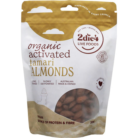 2die4 Live Foods Organic Activated Tamari Almonds 300g
