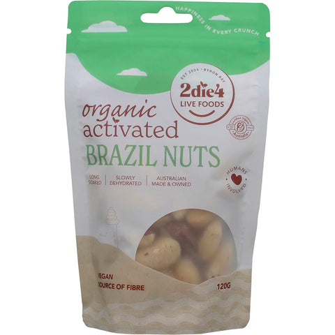 2die4 Live Foods Activated Organic Brazil Nuts 120g