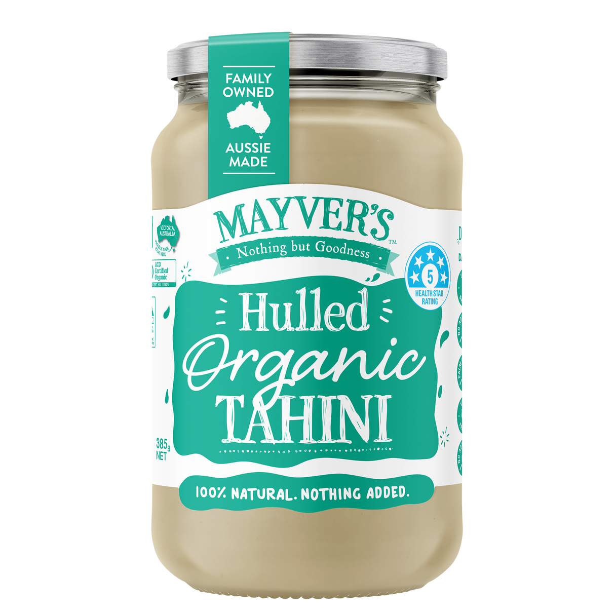 Mayver's Organic Hulled Tahini 385g x6