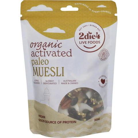 2Die4 Live Foods Organic Activated Paleo Muesli 300g