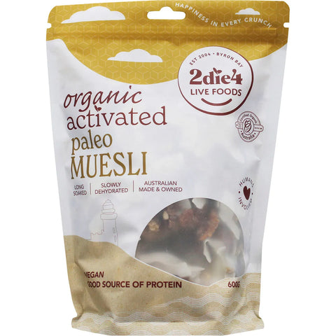 2Die4 Live Foods Organic Activated Paleo Muesli 600g